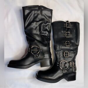 Dream Pairs Square Toe Moto Boots
